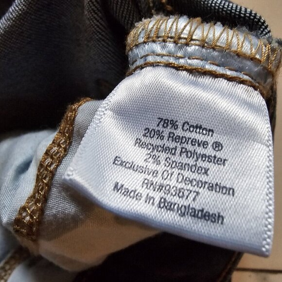 St John Bay Y2K Womens Size 14 Skinny Leg Denim Blue Jeans Embroidered Retro - Picture 7 of 8